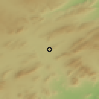 Shaded relief of the 54 km around Villena, drawn from the GMTED2010 grid