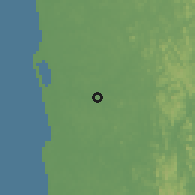 Shaded relief of the 60 km around Gampaha, drawn from the GMTED2010 grid