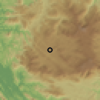 Shaded relief of the 60 km around Hatton, drawn from the GMTED2010 grid