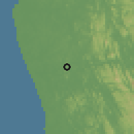 Shaded relief of the 60 km around Horana, drawn from the GMTED2010 grid