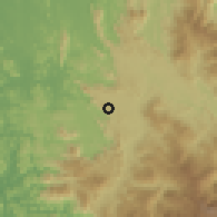 Shaded relief of the 60 km around Kadugannawa, drawn from the GMTED2010 grid