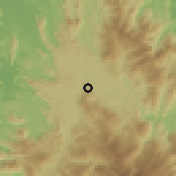 Shaded relief of the 60 km around Kandy, drawn from the GMTED2010 grid