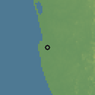 Shaded relief of the 60 km around Kolonnawa, drawn from the GMTED2010 grid