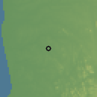 Shaded relief of the 60 km around Kuliyapitiya, drawn from the GMTED2010 grid