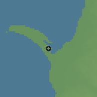 Shaded relief of the 60 km around Mannārama, drawn from the GMTED2010 grid