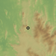 Shaded relief of the 60 km around Mātale, drawn from the GMTED2010 grid