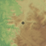 Shaded relief of the 60 km around Nāwalapiţiya, drawn from the GMTED2010 grid