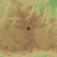 Shaded relief of the 60 km around Nuwara Eliya, drawn from the GMTED2010 grid