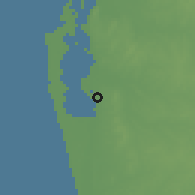 Shaded relief of the 60 km around Pūttalama, drawn from the GMTED2010 grid