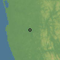 Shaded relief of the 60 km around Seethawakapura, drawn from the GMTED2010 grid
