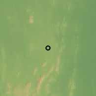 Shaded relief of the 60 km around Sigiriya, drawn from the GMTED2010 grid