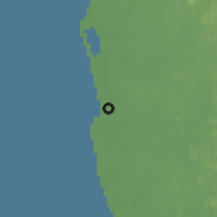 Shaded relief of the 60 km around Wattala, drawn from the GMTED2010 grid