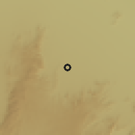 Shaded relief of the 60 km around al-'Abbāsīyah, drawn from the GMTED2010 grid