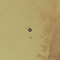 Shaded relief of the 60 km around al-Kurumuk, drawn from the GMTED2010 grid