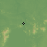 Shaded relief of the 60 km around Brokopondo, drawn from the GMTED2010 grid