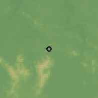 Shaded relief of the 60 km around Brownsweg, drawn from the GMTED2010 grid