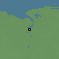 Shaded relief of the 60 km around Meerzorg, drawn from the GMTED2010 grid