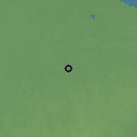 Shaded relief of the 60 km around Moengo, drawn from the GMTED2010 grid