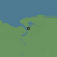 Shaded relief of the 60 km around Nieuw Amsterdam, drawn from the GMTED2010 grid