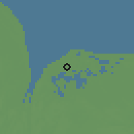 Shaded relief of the 60 km around Nieuw Nickerie, drawn from the GMTED2010 grid