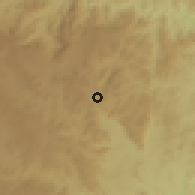 Shaded relief of the 57 km around Mbabane, drawn from the GMTED2010 grid