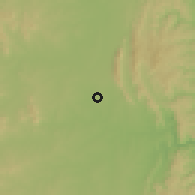 Shaded relief of the 57 km around Mhlume, drawn from the GMTED2010 grid