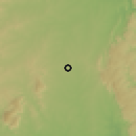 Shaded relief of the 57 km around Mpaka, drawn from the GMTED2010 grid
