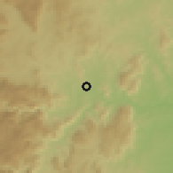 Shaded relief of the 57 km around Sidvokodvo, drawn from the GMTED2010 grid