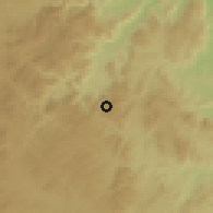 Shaded relief of the 57 km around Hlatikulu, drawn from the GMTED2010 grid