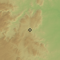 Shaded relief of the 57 km around Kubuta, drawn from the GMTED2010 grid