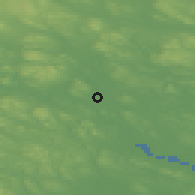 Shaded relief of the 43 km around Boden, drawn from the GMTED2010 grid