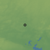 Shaded relief of the 47 km around Broby, drawn from the GMTED2010 grid
