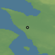 Shaded relief of the 47 km around Allerum, drawn from the GMTED2010 grid