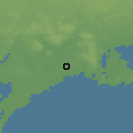 Shaded relief of the 47 km around Bromölla, drawn from the GMTED2010 grid