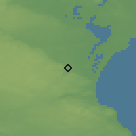 Shaded relief of the 47 km around Degeberga, drawn from the GMTED2010 grid