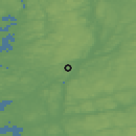 Shaded relief of the 46 km around Diseröd, drawn from the GMTED2010 grid