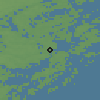 Shaded relief of the 46 km around Djurö, drawn from the GMTED2010 grid