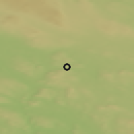 Shaded relief of the 43 km around Dorotea, drawn from the GMTED2010 grid