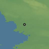 Shaded relief of the 47 km around Dösjebro, drawn from the GMTED2010 grid