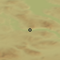 Shaded relief of the 44 km around Duved, drawn from the GMTED2010 grid