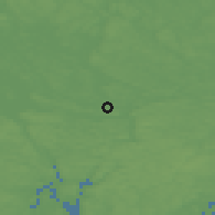Shaded relief of the 46 km around Ekerö, drawn from the GMTED2010 grid