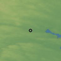 Shaded relief of the 43 km around Ersmark, drawn from the GMTED2010 grid