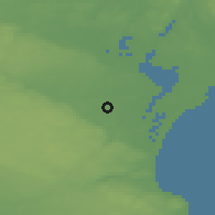 Shaded relief of the 47 km around Everöd, drawn from the GMTED2010 grid