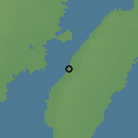 Shaded relief of the 47 km around Färjestaden, drawn from the GMTED2010 grid