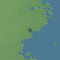 Shaded relief of the 46 km around Figeholm, drawn from the GMTED2010 grid