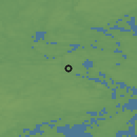 Shaded relief of the 46 km around Fisksätra, drawn from the GMTED2010 grid