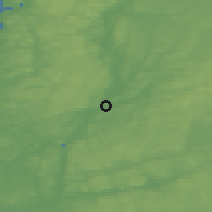 Shaded relief of the 46 km around Älvängen, drawn from the GMTED2010 grid