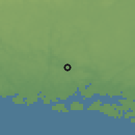 Shaded relief of the 47 km around Fridlevstad, drawn from the GMTED2010 grid
