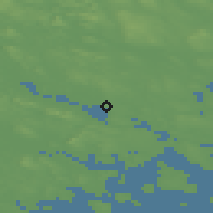 Shaded relief of the 43 km around Gammelstaden, drawn from the GMTED2010 grid