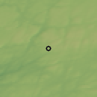 Shaded relief of the 46 km around Gånghester, drawn from the GMTED2010 grid